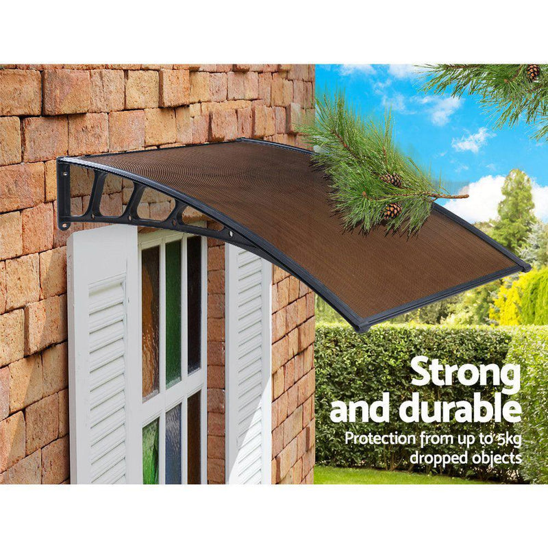 Instahut Window Door Awning Door Canopy Outdoor Patio Cover Shade 1.5mx3m DIY BR - John Cootes