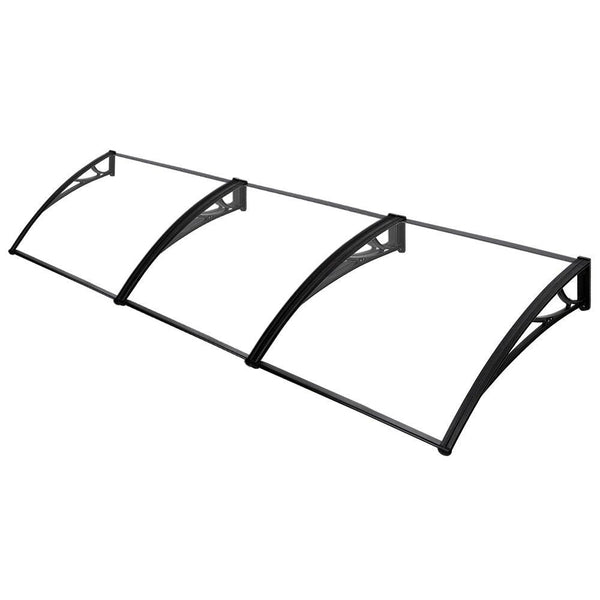 Instahut Window Door Awning Outdoor Solid Polycarbonate Canopy Patio 1mx3.6m DIY - John Cootes