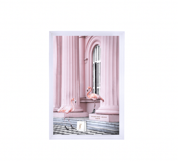 Interior Ave - Saint Pink - 90cm x 60cm White Framed Artwork - John Cootes