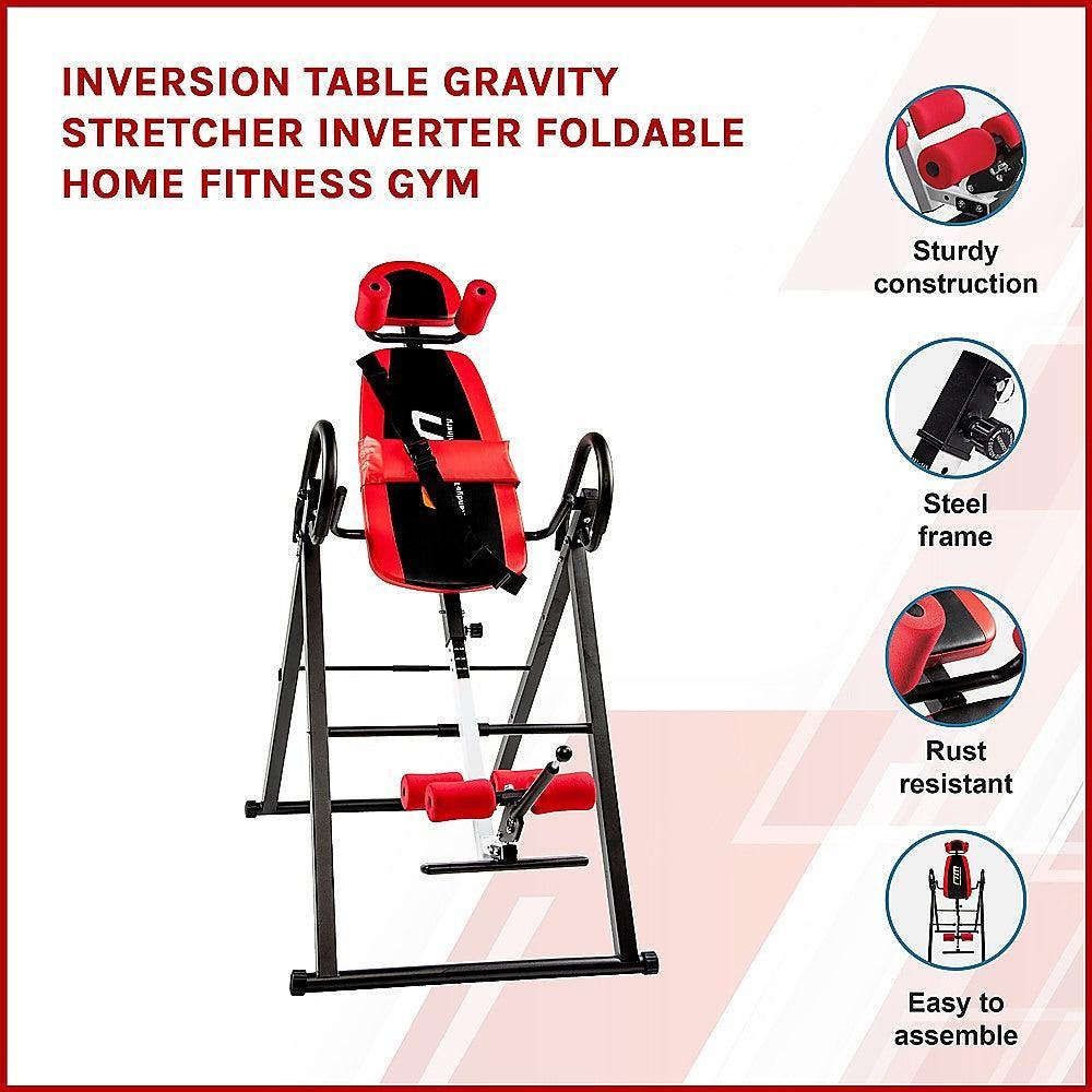 Inversion Table Gravity Stretcher Inverter Foldable Home Fitness Gym - John Cootes