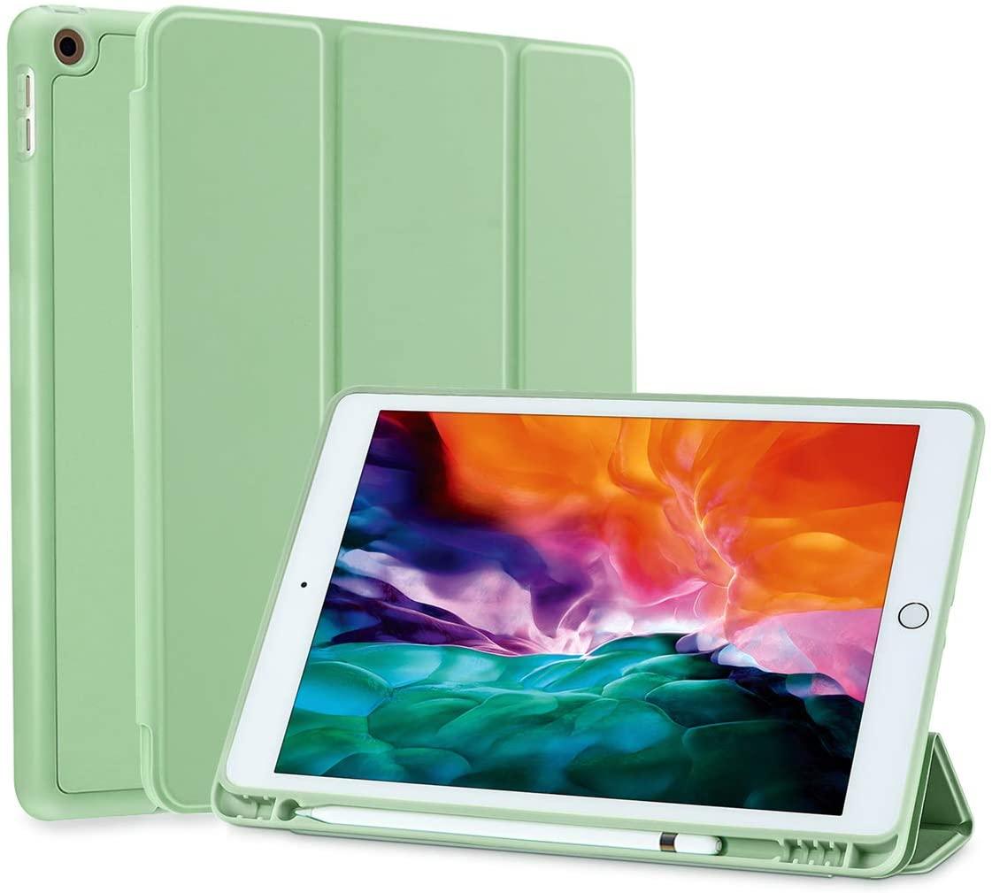 IPad 10.2 2019 7th Pencil Holder Slim Smart TPU Soft Case Green - John Cootes