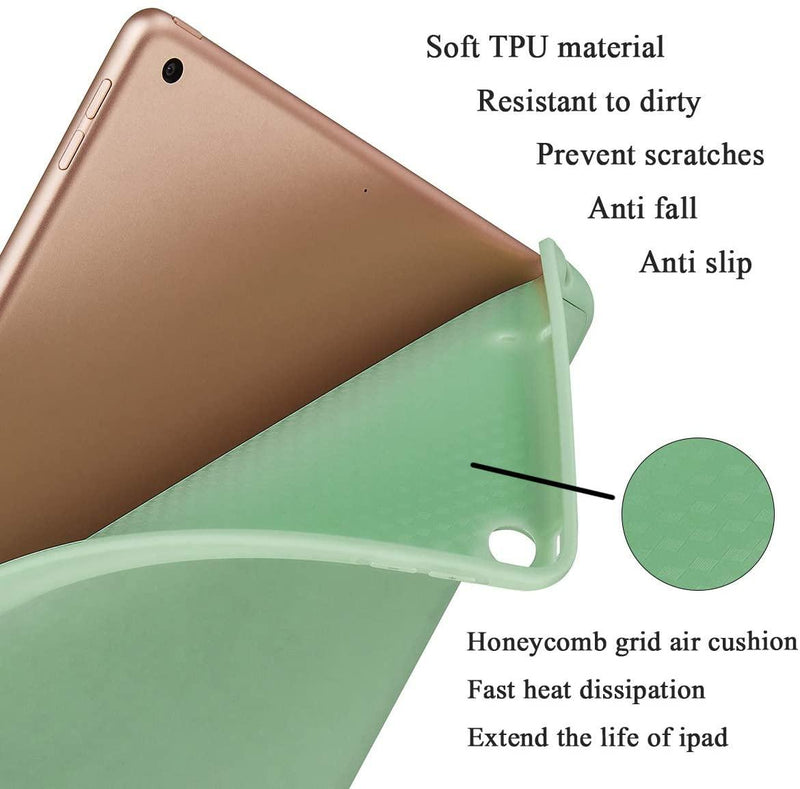 IPad 10.2 2019 7th Pencil Holder Slim Smart TPU Soft Case Green - John Cootes
