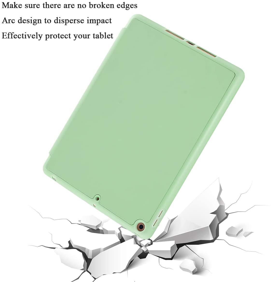 IPad 10.2 2019 7th Pencil Holder Slim Smart TPU Soft Case Green - John Cootes