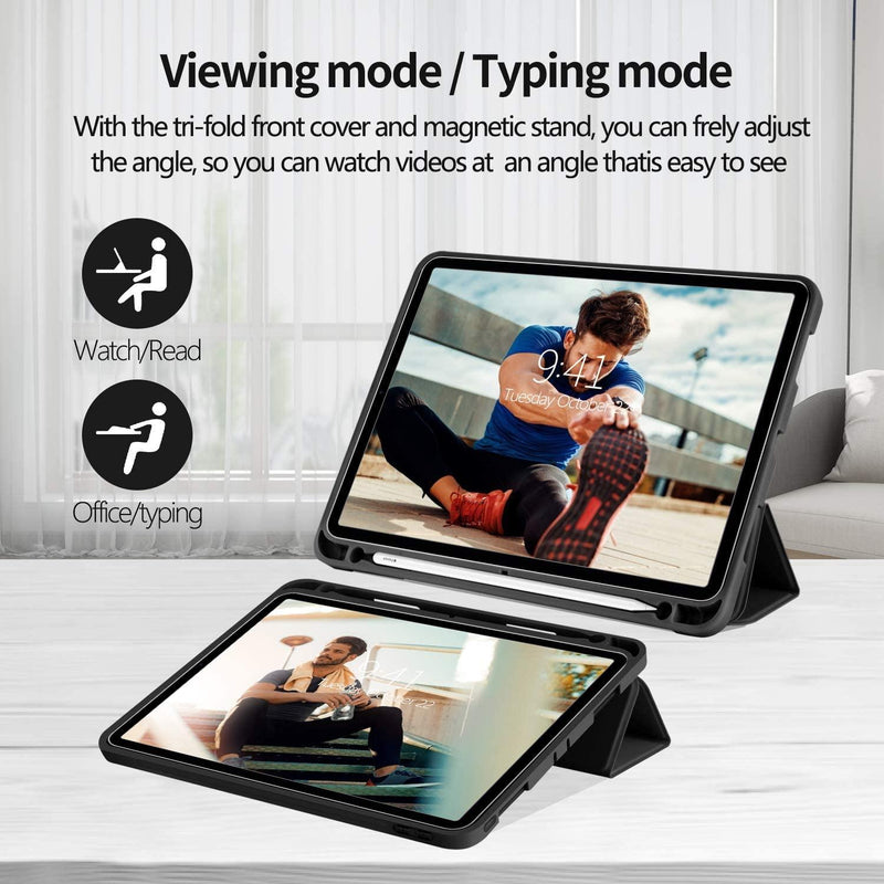 iPad Pro 11 Inch 2020 Soft Tpu Smart Premium Case Auto Sleep Wake Stand Cover Pencil holder Black - John Cootes