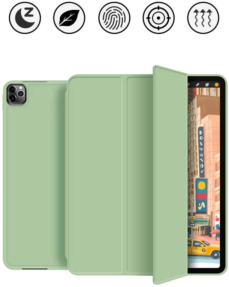 iPad Pro 11 Inch 2020 Soft Tpu Smart Premium Case Auto Sleep Wake Stand Cover Pencil holder Green - John Cootes