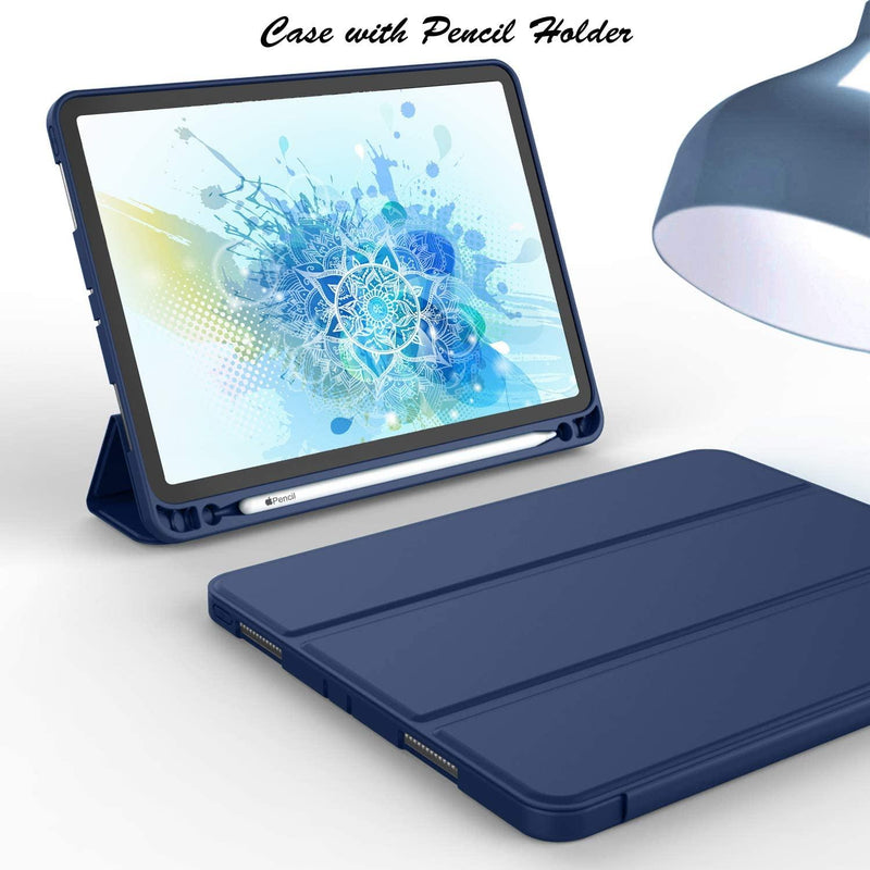 iPad Pro 11 Inch 2020 Soft Tpu Smart Premium Case Auto Sleep Wake Stand Cover Pencil holder navy blue - John Cootes