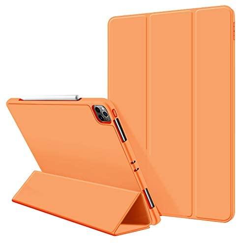 iPad Pro 11 Inch 2020 Soft Tpu Smart Premium Case Auto Sleep Wake Stand Cover Pencil holder Orange - John Cootes