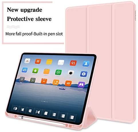iPad Pro 11 Inch 2020 Soft Tpu Smart Premium Case Auto Sleep Wake Stand Cover Pencil holder Pink - John Cootes