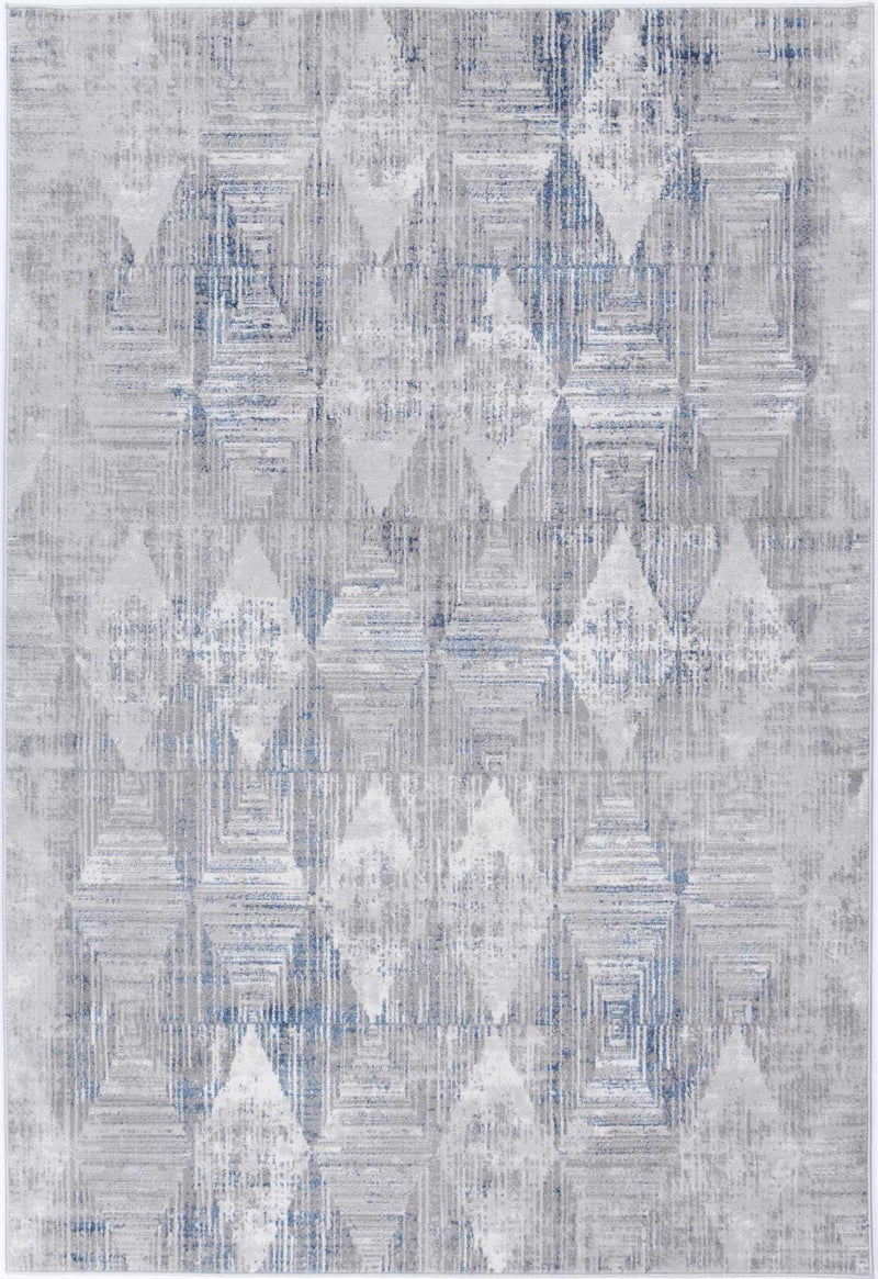 Isaiah Grey Blue Diamond Rug 120x170cm - John Cootes