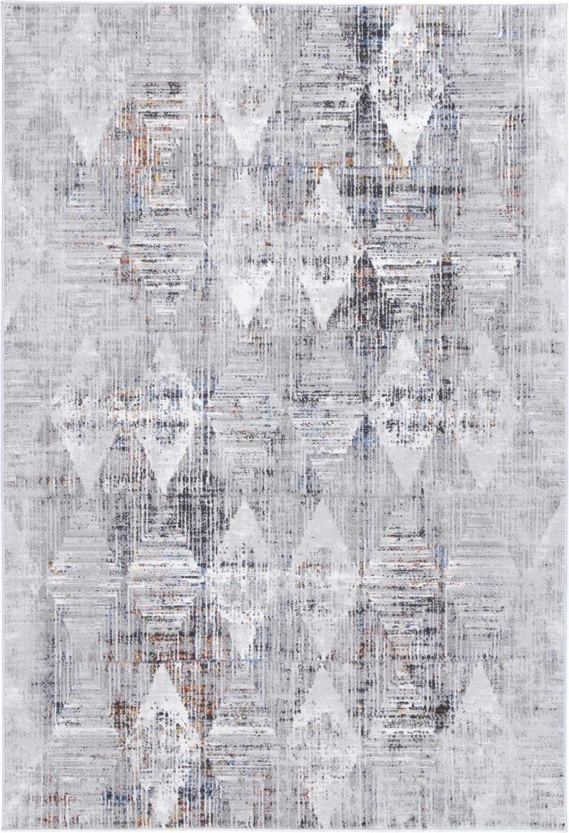 Isaiah Grey Multi Diamond Transitional Rug 120x170cm - John Cootes