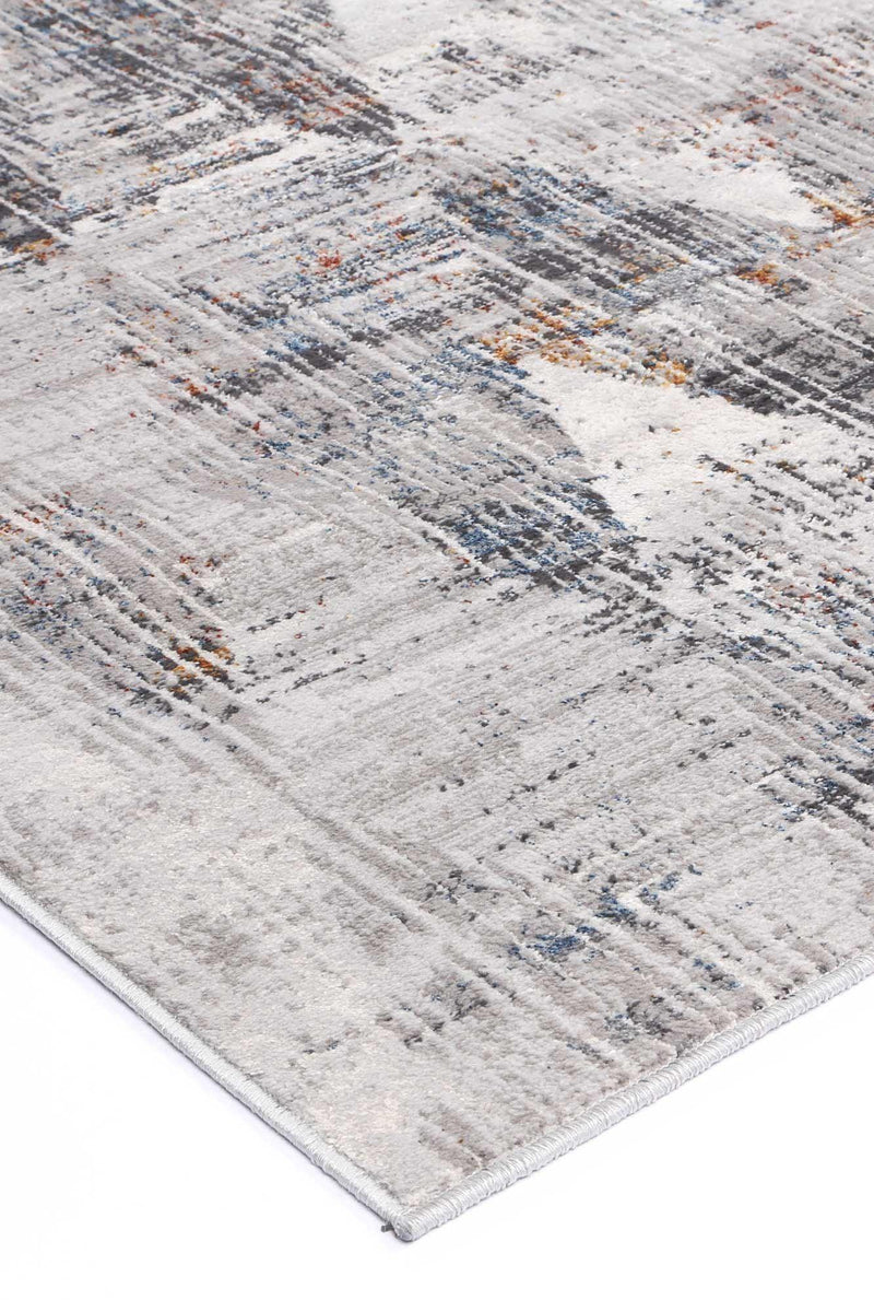 Isaiah Grey Multi Diamond Transitional Rug 120x170cm - John Cootes