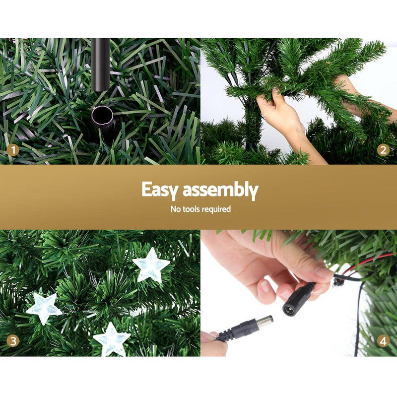 Jingle Jollys 1.2M 4FT LED Christmas Tree Xmas Optic Fiber Multi Colour Lights - John Cootes