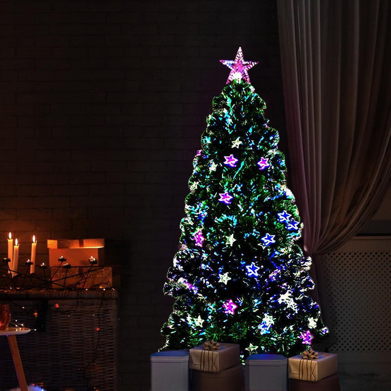 Jingle Jollys 1.5M 5FT LED Christmas Tree Xmas Optic Fiber Multi Colour Lights - John Cootes