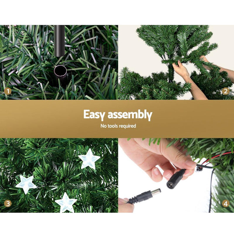 Jingle Jollys 1.8M 6FT LED Christmas Tree Xmas Optic Fiber Multi Colour Lights - John Cootes
