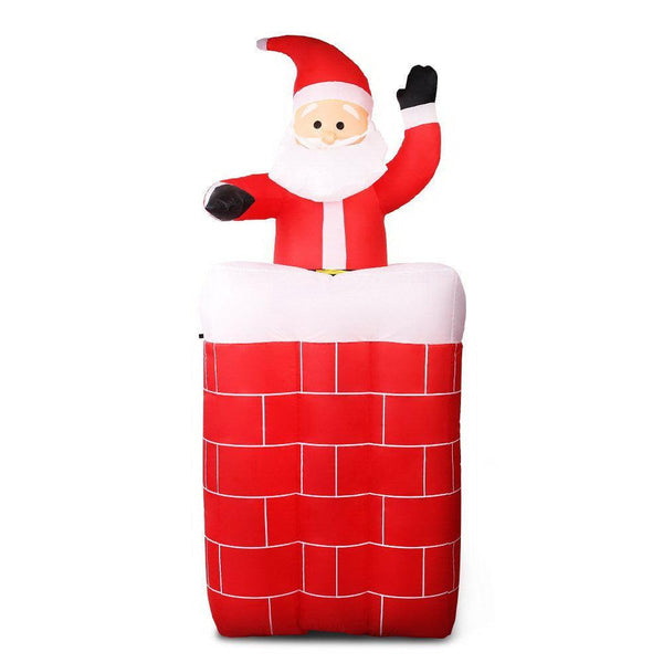 Jingle Jollys 1.8M Christmas Inflatable Archway with Santa Xmas Decor LED - John Cootes