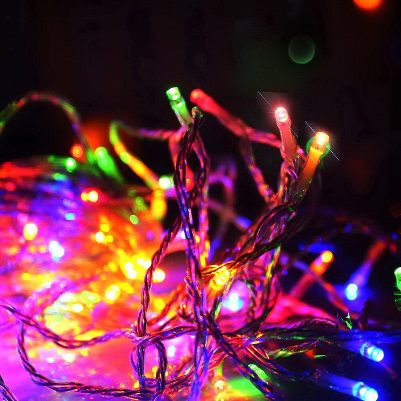 Jingle Jollys 100M Christmas String Lights 500LED Multi Colour - John Cootes