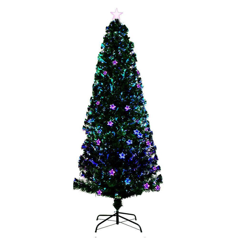 Jingle Jollys 2.1M 7FT LED Christmas Tree Xmas Optic Fiber Multi Colour Lights - John Cootes