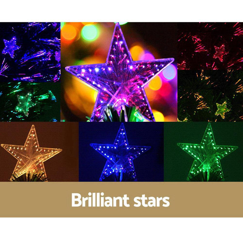 Jingle Jollys 2.1M 7FT LED Christmas Tree Xmas Optic Fiber Multi Colour Lights - John Cootes