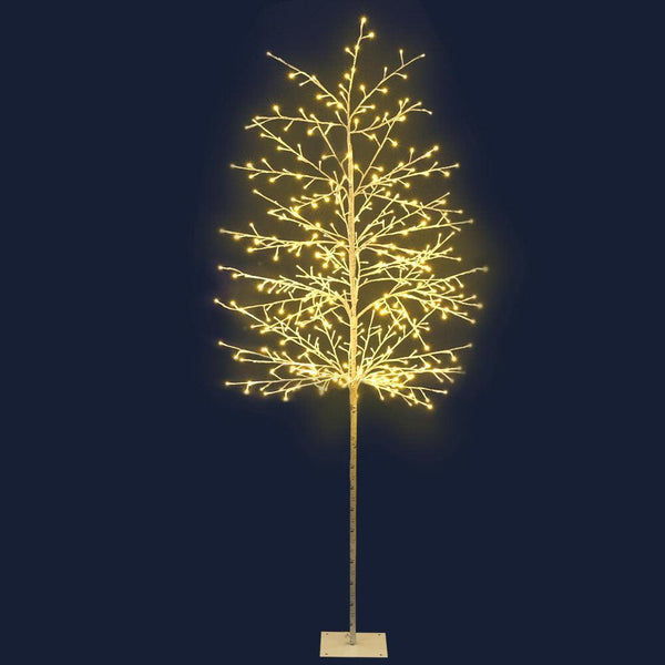 Jingle Jollys 2.1M LED Christmas Branch Tree 480 LED Xmas Warm White Optic Fiber - John Cootes