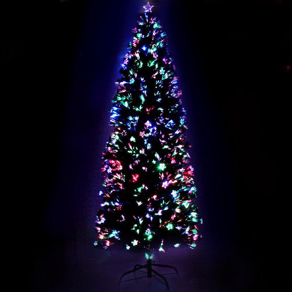 Jingle Jollys 2.4M 8FT LED Christmas Tree Xmas Optic Fiber Multi Colour Lights - John Cootes