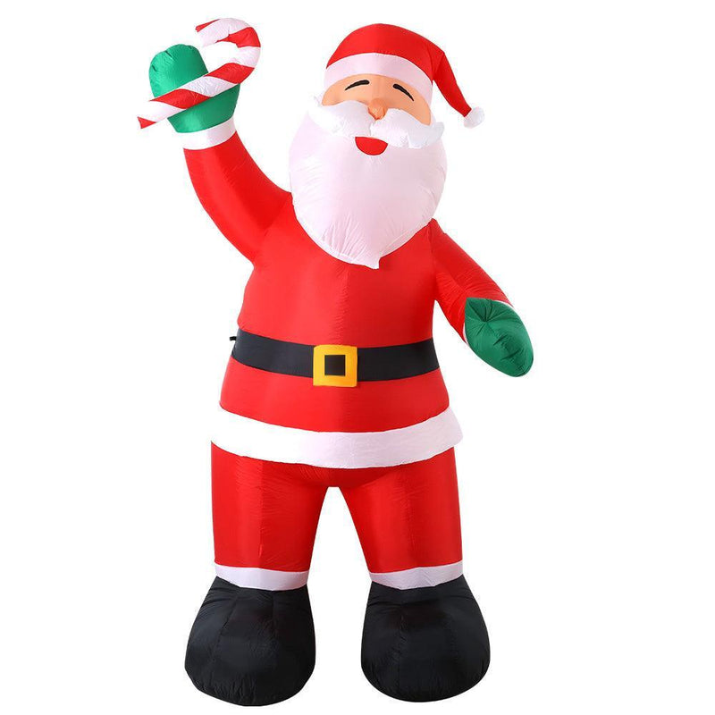 Jingle Jollys 3M Christmas Inflatable Santa Xmas Outdoor Decorations LED Lights - John Cootes