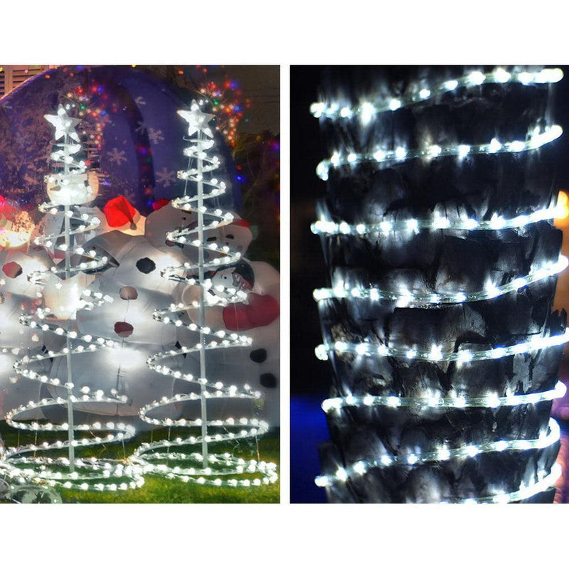 Jingle Jollys 50M Christmas Rope Lights 1200 LED Cold White - John Cootes