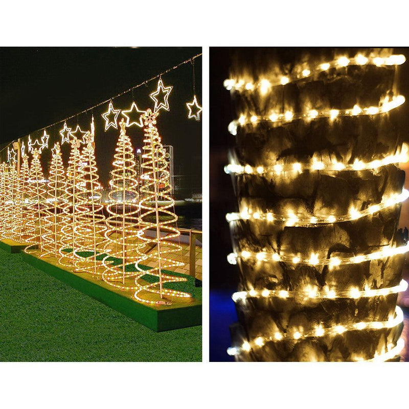 Jingle Jollys 50M Christmas Rope Lights 1200 LED Warm White - John Cootes