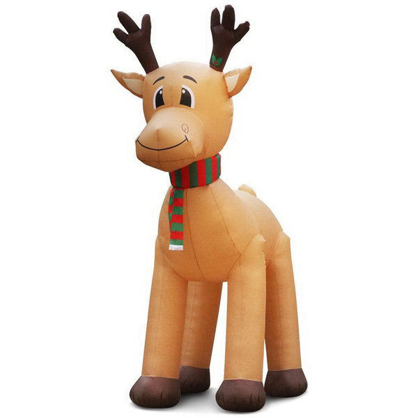 Jingle Jollys 5M Christmas Inflatable Reindeer Giant Deer Air-Power Light Inside - John Cootes