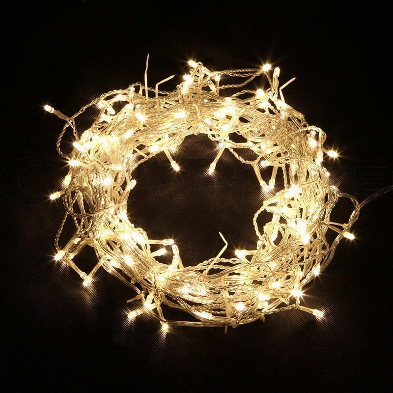 Jingle Jollys 800 LED Christmas Icicle Lights Warm White - John Cootes