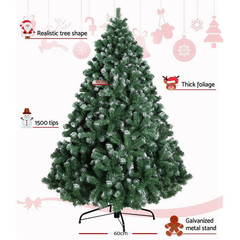 Jingle Jollys 8FT Christmas Snow Tree - John Cootes