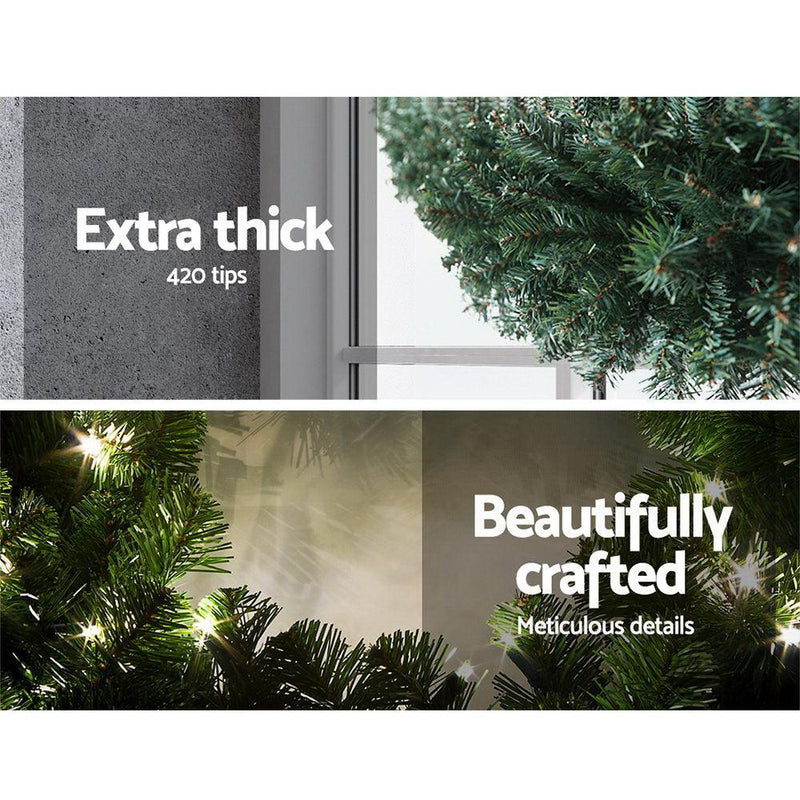 Jingle Jollys Christmas Garland 1.8M Xmas Tree Decoration Green - John Cootes