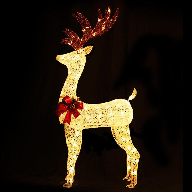 Jingle Jollys Christmas Lights Motif LED Rope Reindeer Waterproof Outdoor - John Cootes