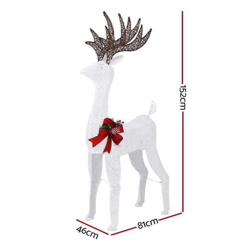 Jingle Jollys Christmas Lights Motif LED Rope Reindeer Waterproof Outdoor - John Cootes