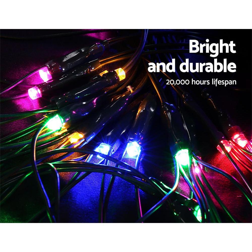 Jingle Jollys Christmas Lights Motif LED Star Net Waterproof Outdoor Colourful - John Cootes