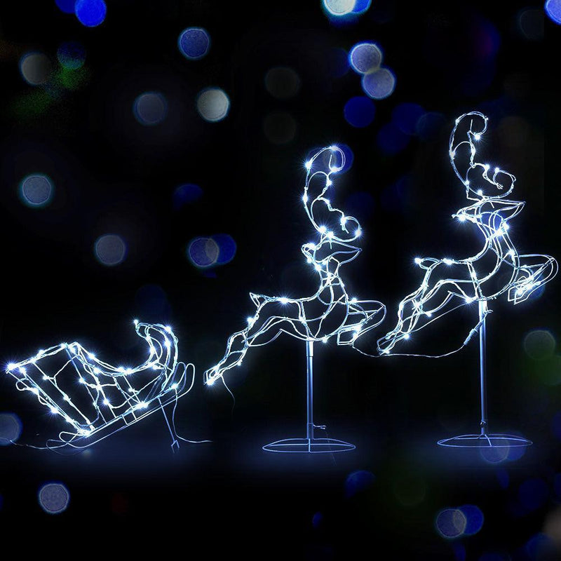 Jingle Jollys Christmas Motif Lights LED Rope Reindeer Waterproof Outdoor Xmas - John Cootes