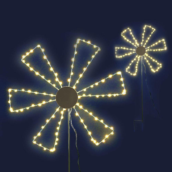 Jingle Jollys Christmas Motif Lights LED Spinner Windmill Waterproof Outdoor - John Cootes