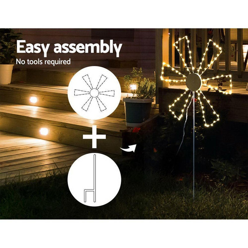 Jingle Jollys Christmas Motif Lights LED Spinner Windmill Waterproof Outdoor - John Cootes