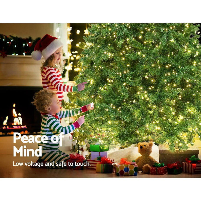 Jingle Jollys Christmas Tree 1.8M With 874 LED Lights Warm White Green - John Cootes