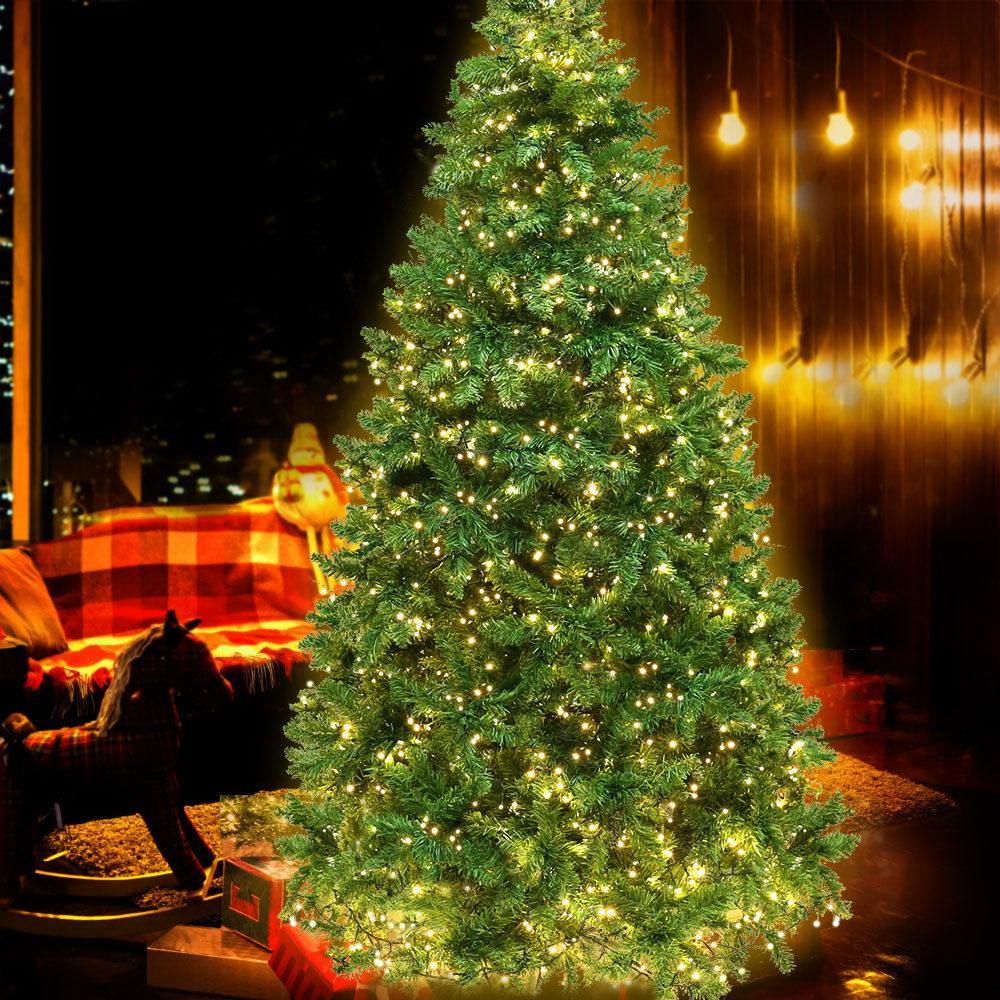 Jingle Jollys Christmas Tree 1.8M With 874 LED Lights Warm White Green - John Cootes