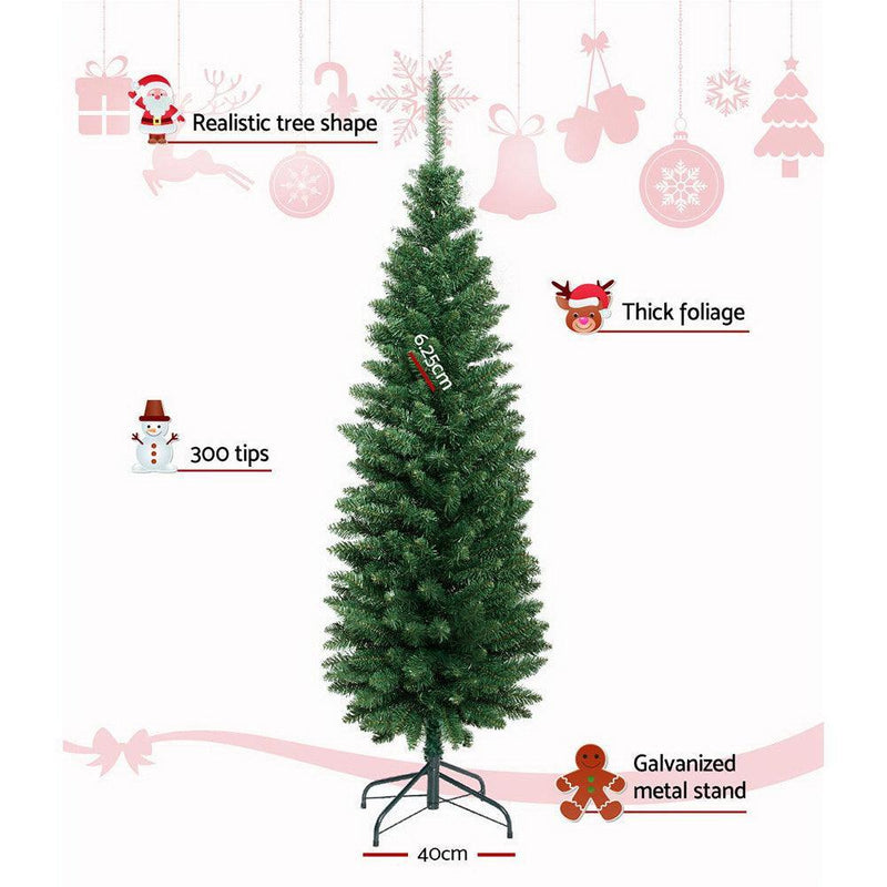 Jingle Jollys Christmas Tree 1.8M Xmas Trees Green Decorations 300 Tips - John Cootes