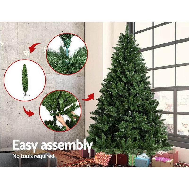 Jingle Jollys Christmas Tree 1.8M Xmas Trees Green Decorations 800 Tips - John Cootes