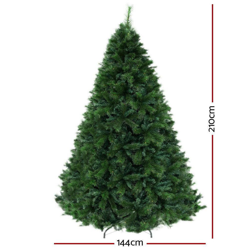 Jingle Jollys Christmas Tree 2.1M 6FT Xmas Decoration Green Home Decor 1584 Tips - John Cootes
