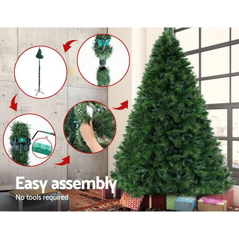 Jingle Jollys Christmas Tree 2.1M 6FT Xmas Decoration Green Home Decor 1584 Tips - John Cootes