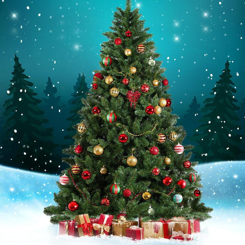 Jingle Jollys Christmas Tree 2.4M Xmas Trees Green Decorations 1400 Tips - John Cootes