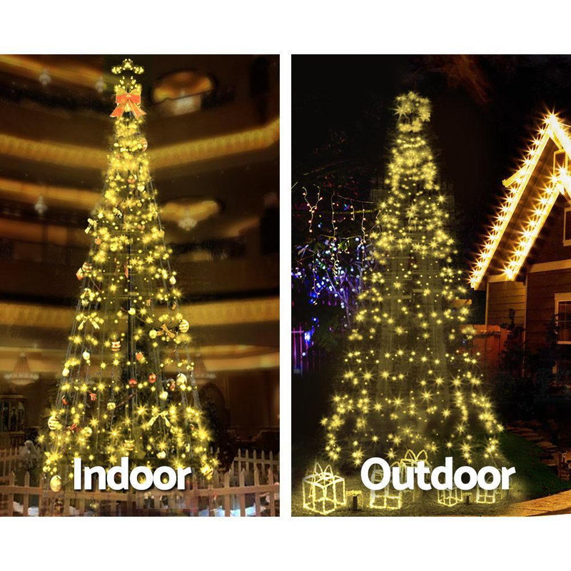 Jingle Jollys Christmas Tree 3.6M 400 LED Xmas Trees With Lights Warm White - John Cootes