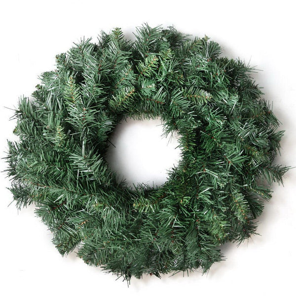 Jingle Jollys Christmas Wreath 60cm Xmas Tree Decoration Green - John Cootes