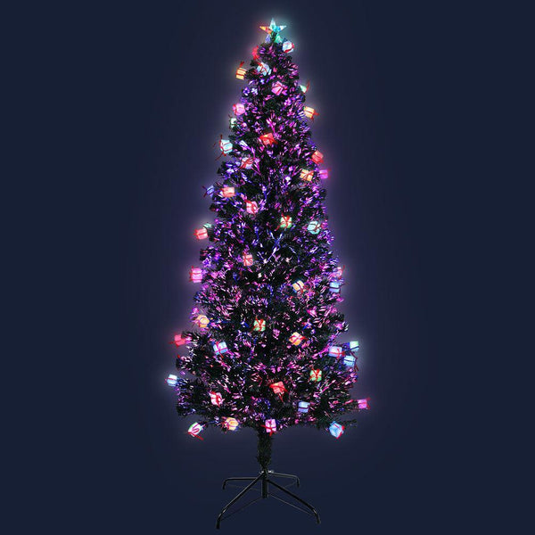Jingle Jollys LED Christmas Tree 2.1m 7Ft Xmas Fibre Optic Green Multi-colour Lights - John Cootes
