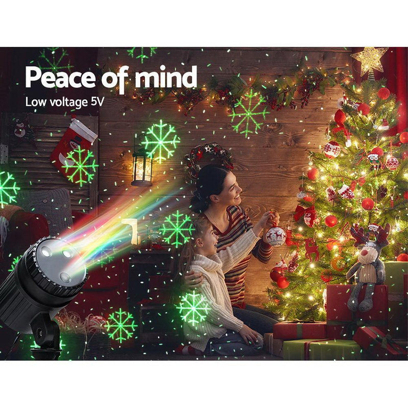 Jingle Jollys Moving LED Lights Laser Projector Landscape Lamp Christmas Decor - John Cootes