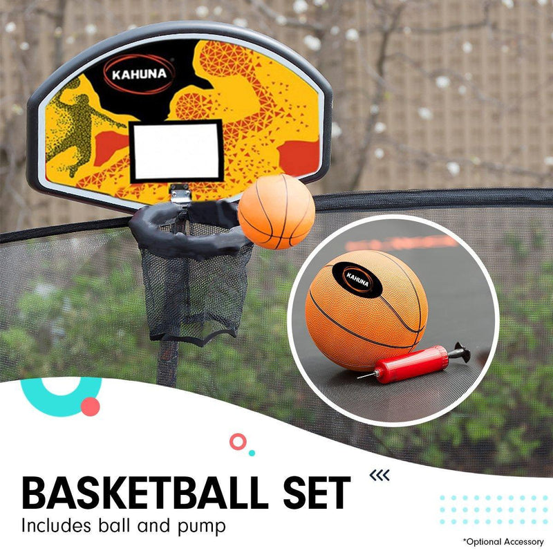 Kahuna 12ft Springless Trampoline with Basketball Set - John Cootes