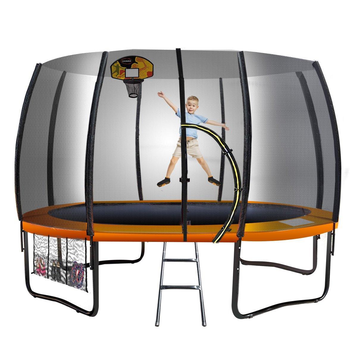 Kahuna 14ft Springless Trampoline with Basketball Set - John Cootes